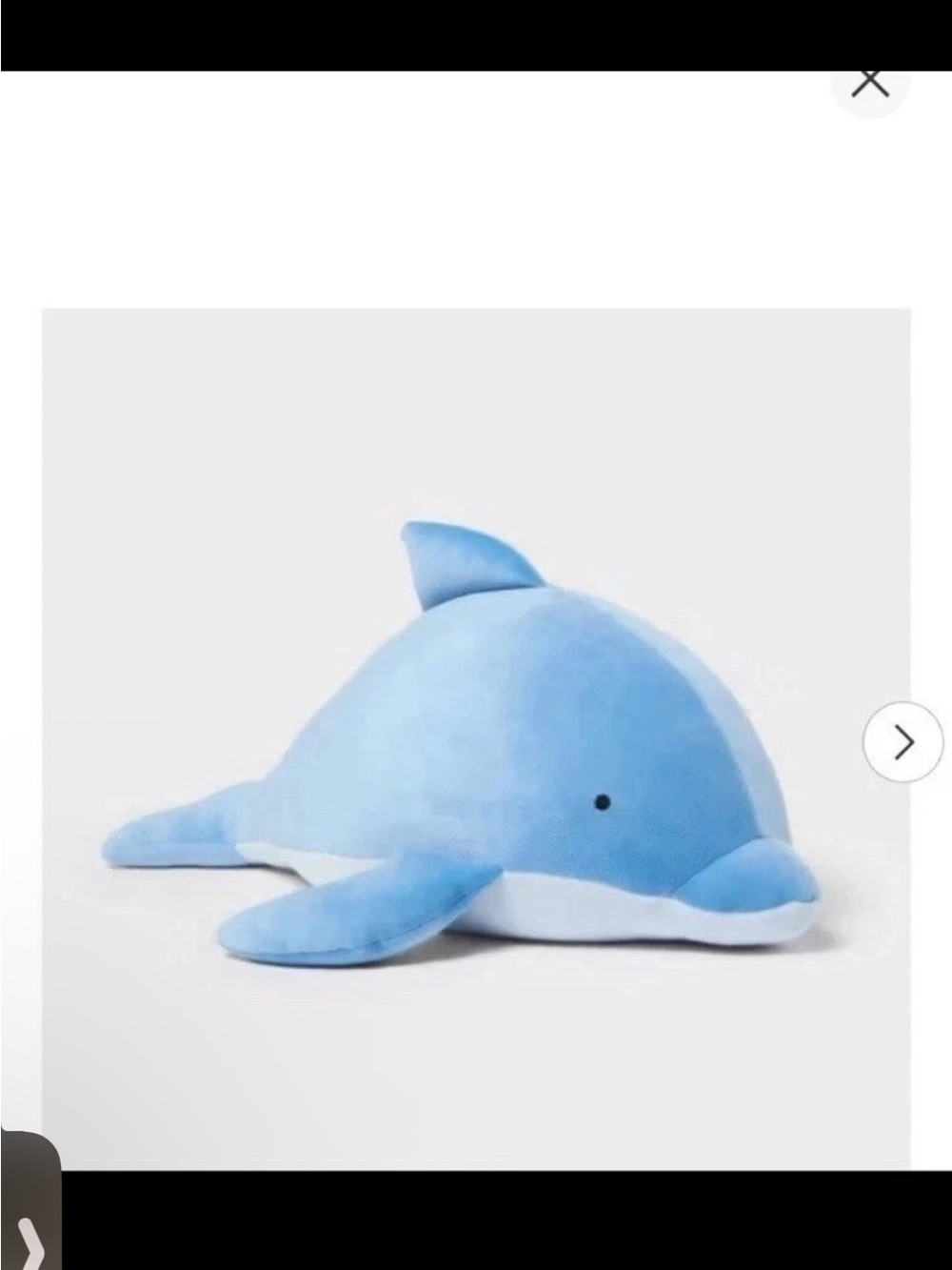 Pillowfort Weighted Plush Dolphin Blue Medium 22 In Stuffed Animal Pillow Toy